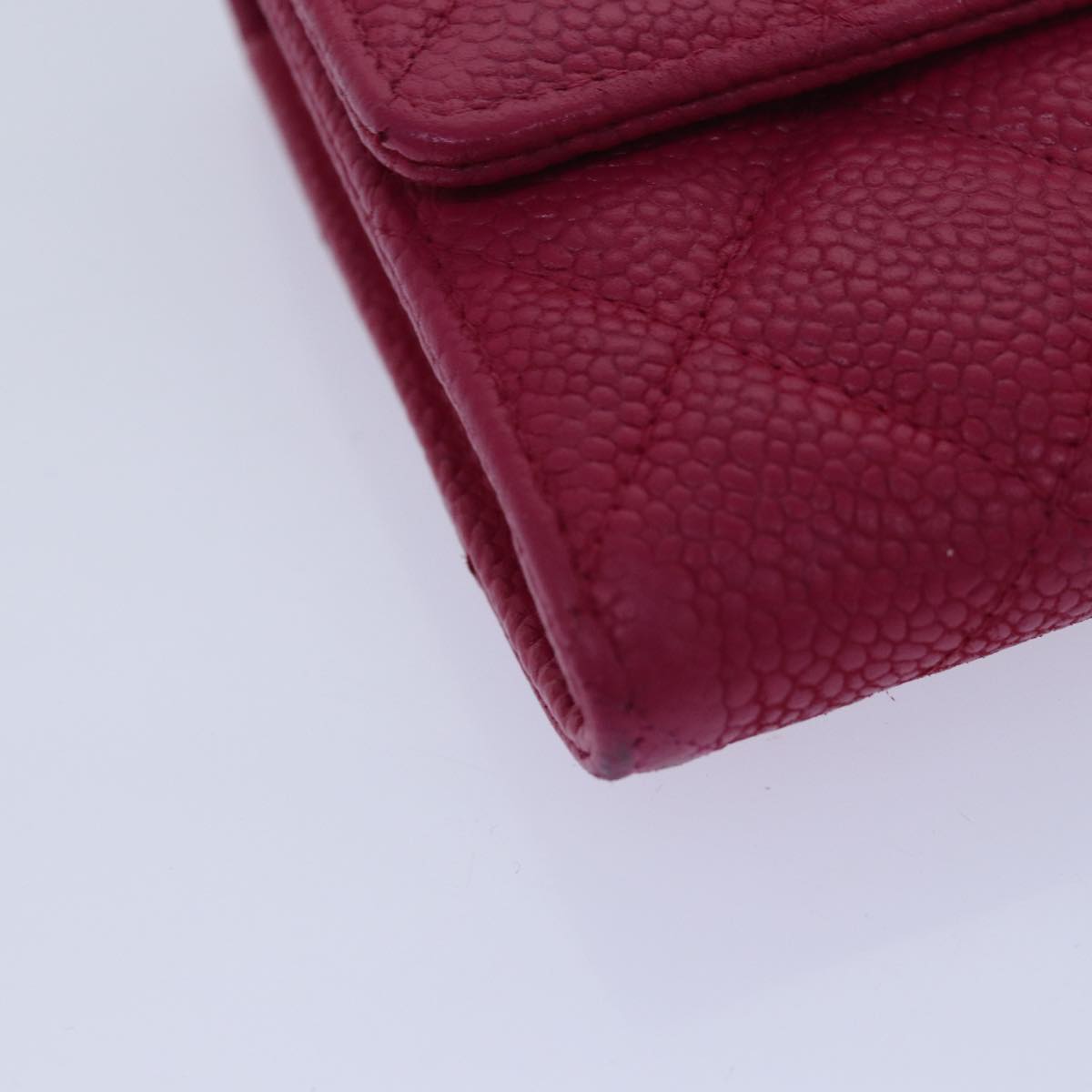 CHANEL Long Wallet Caviar Skin Pink CC 80946