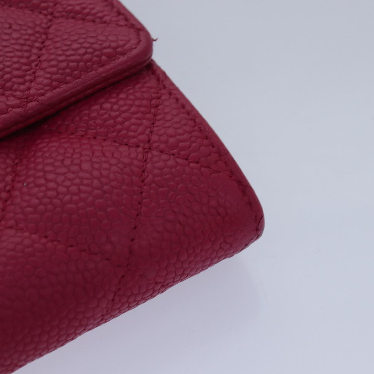 CHANEL Long Wallet Caviar Skin Pink CC 80946