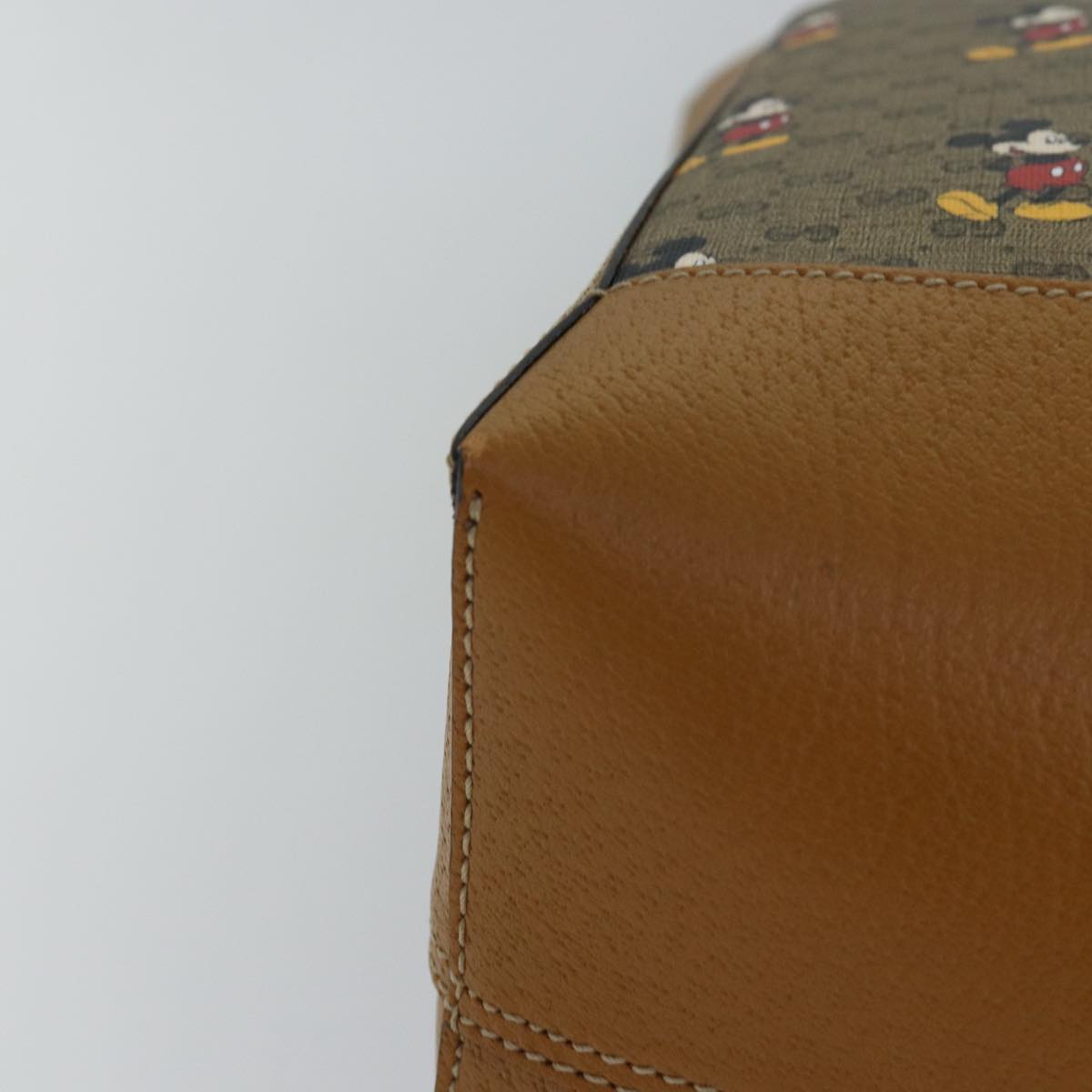 GUCCI Micro GG Disney Mickey Mouse Tote Bag PVC Leather Brown 547947 80986S