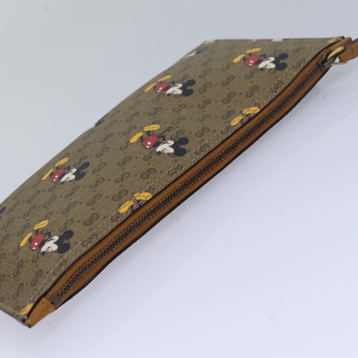 GUCCI Micro GG Disney Mickey Mouse Tote Bag PVC Leather Brown 547947 80986S