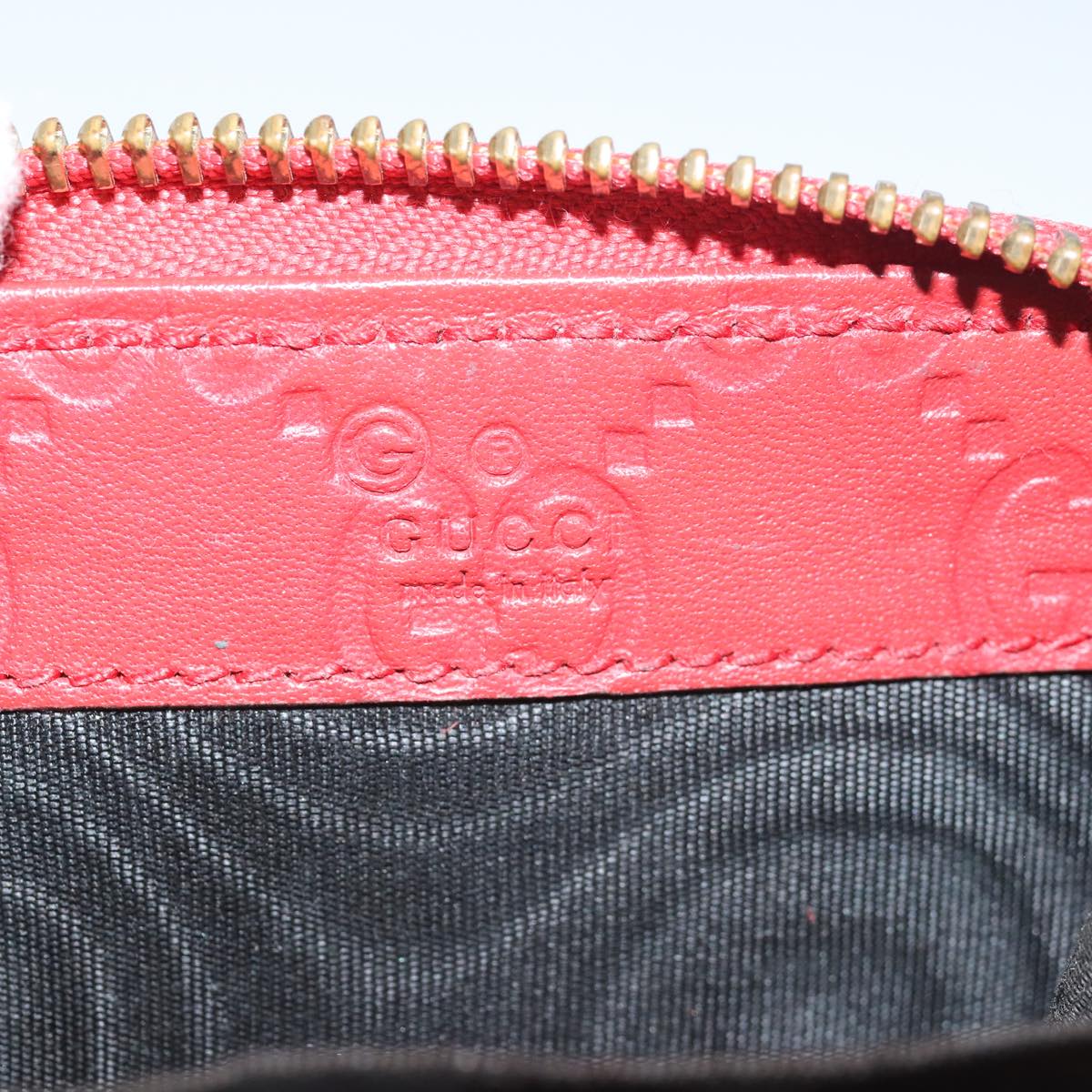 GUCCI GG Canvas Coin Purse Red 324801 80992