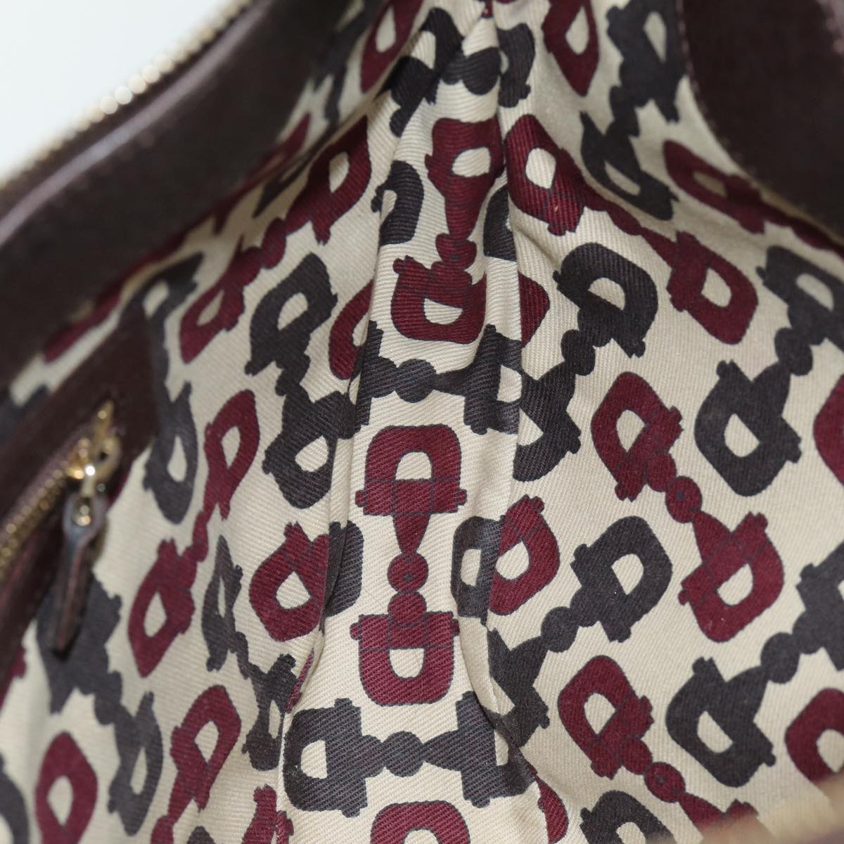 GUCCI Bamboo Shoulder Bag Leather Brown 137577 80997
