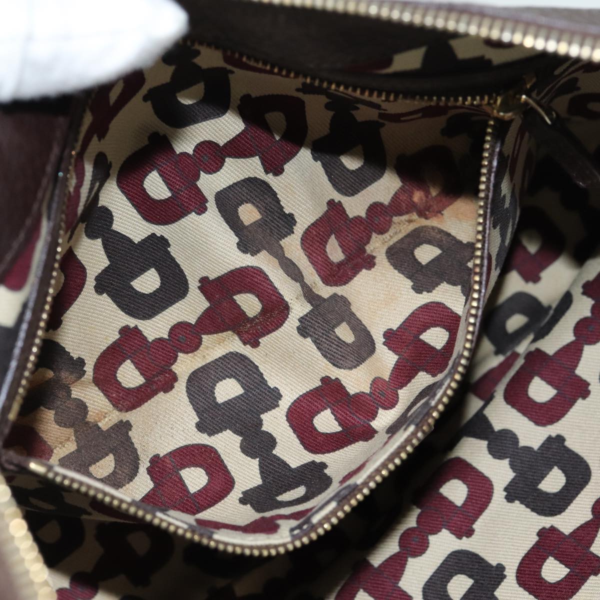 GUCCI Bamboo Shoulder Bag Leather Brown 137577 80997