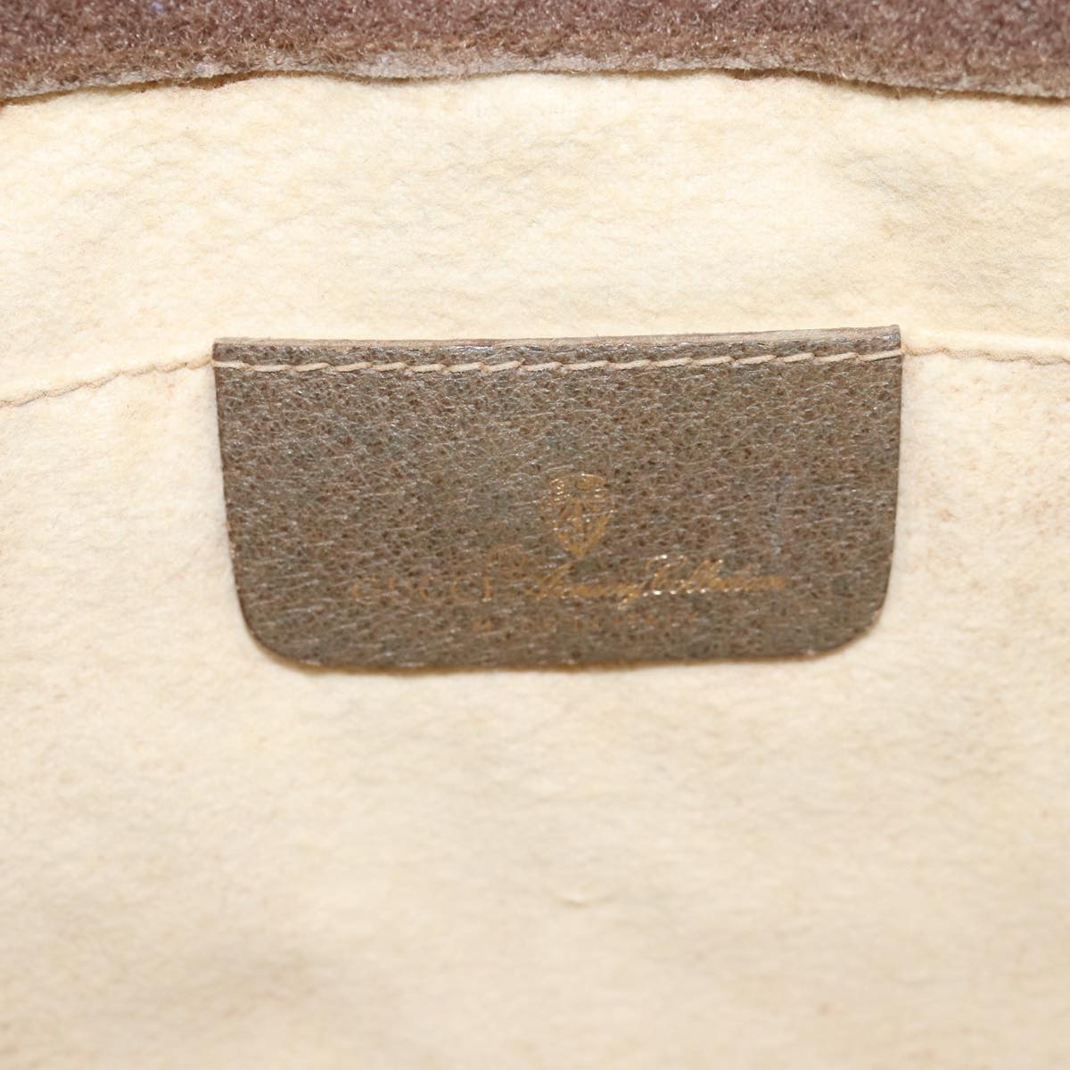GUCCI GG Supreme Web Sherry Line Clutch Bag PVC Beige Red 89 01 033 81004