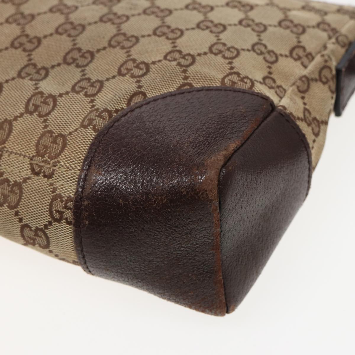 GUCCI GG Canvas Shoulder Bag Beige 114273 81012