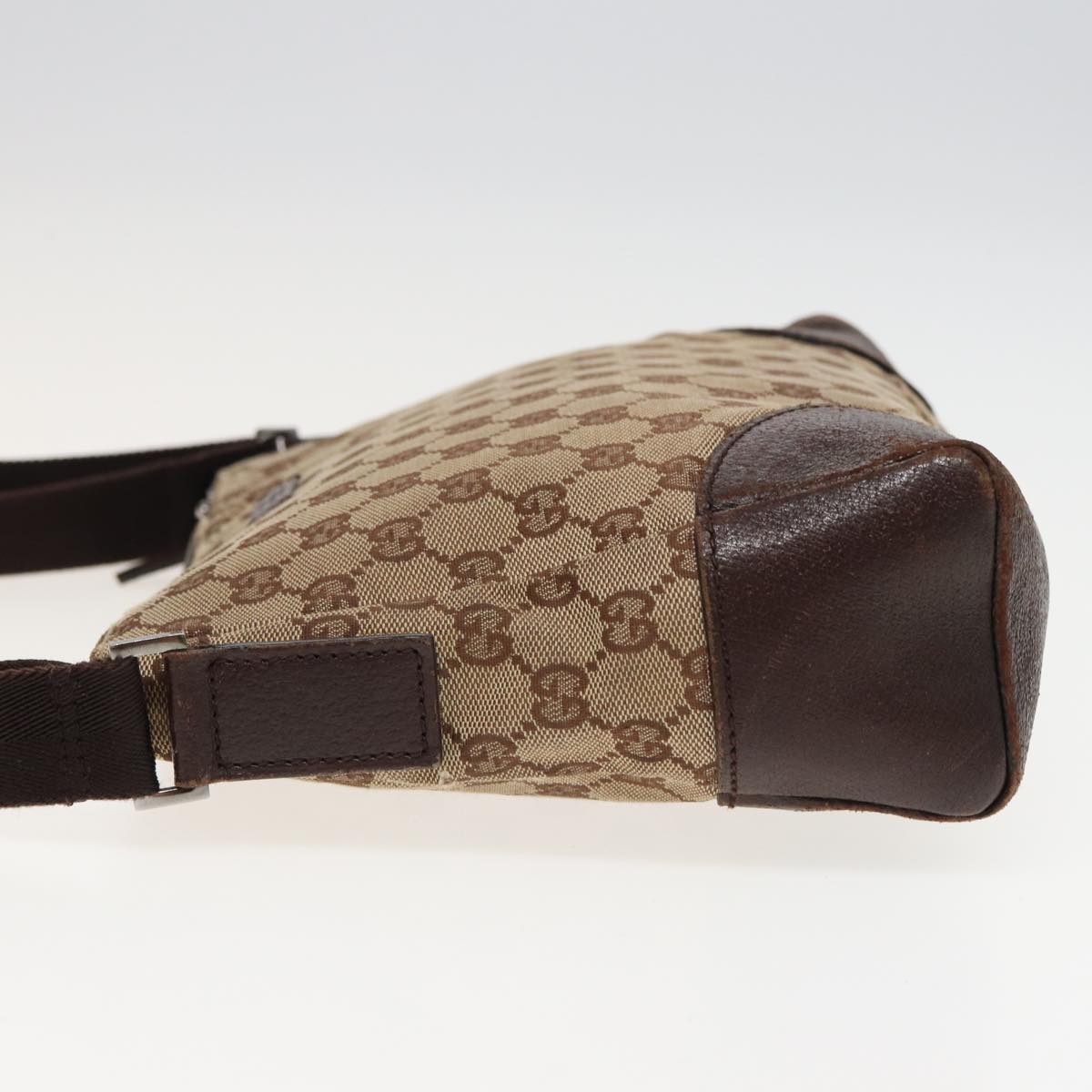 GUCCI GG Canvas Shoulder Bag Beige 114273 81012