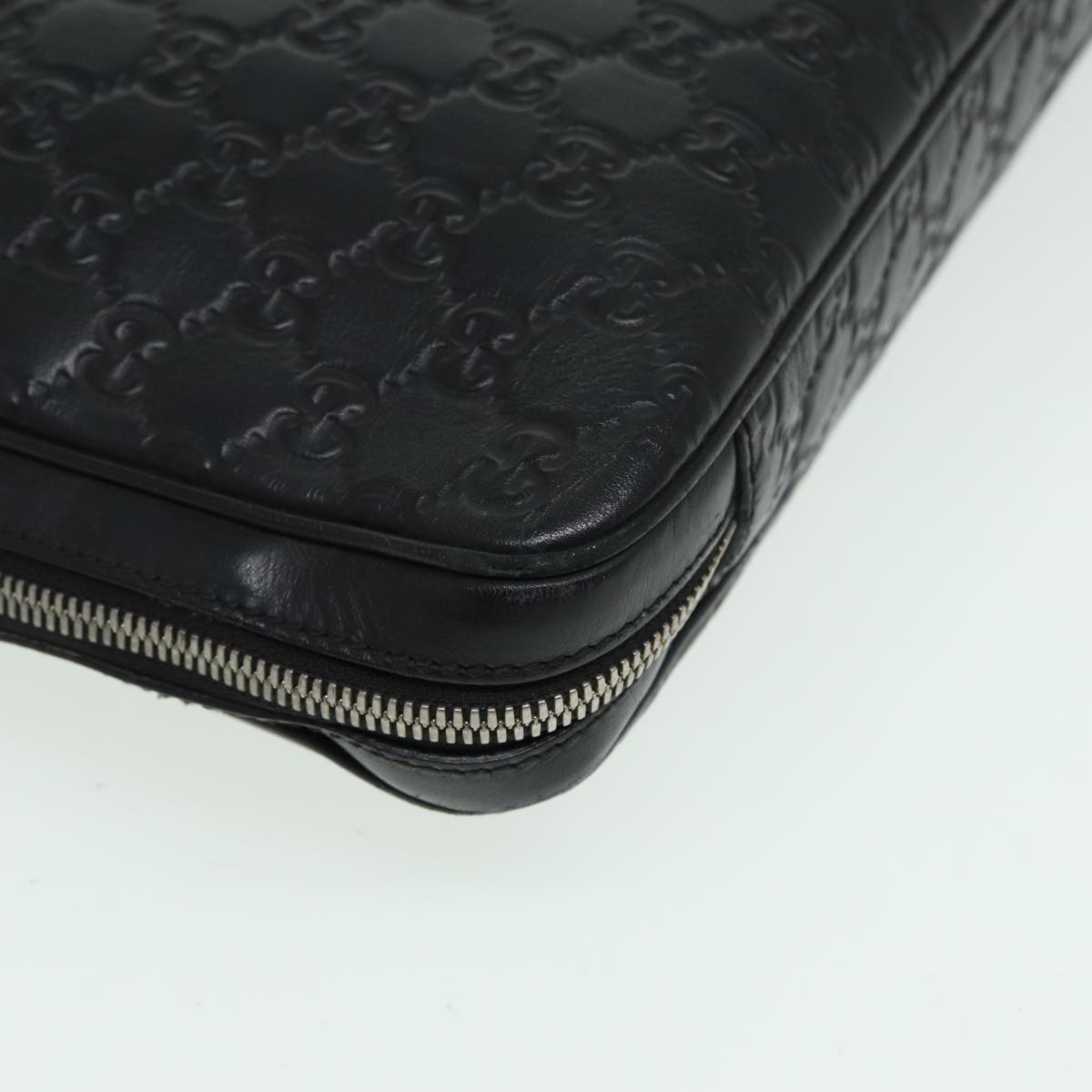 GUCCI GG Canvas Guccissima Hand Bag Black 81048