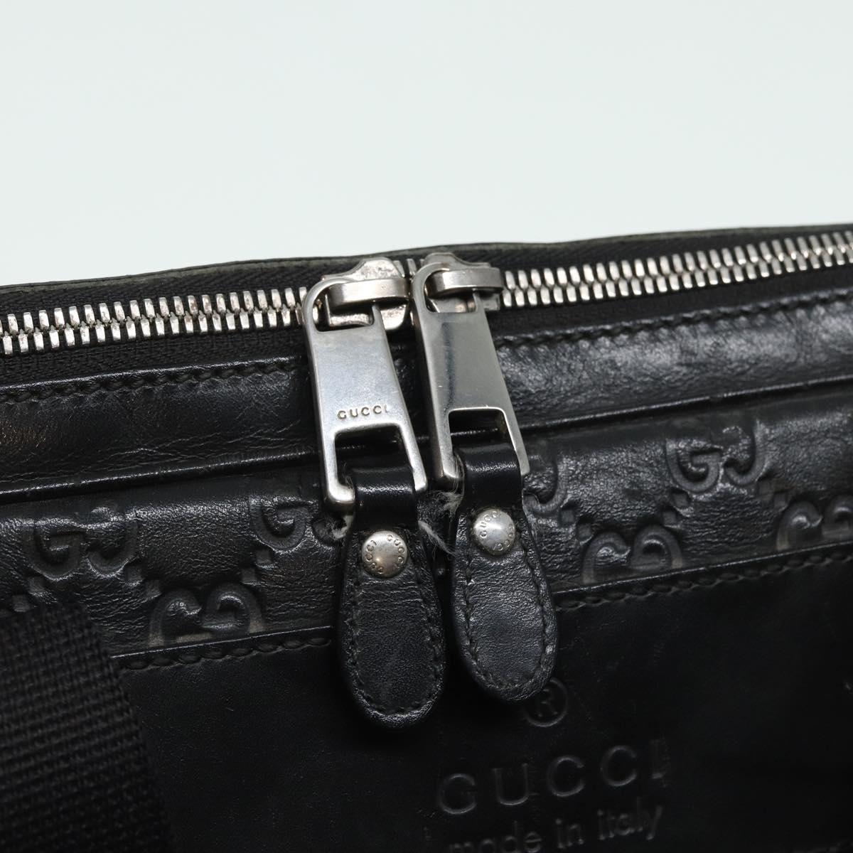 GUCCI GG Canvas Guccissima Hand Bag Black 81048