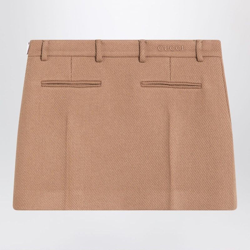 GUCCI Chic Wool and Cashmere Mini Skirt