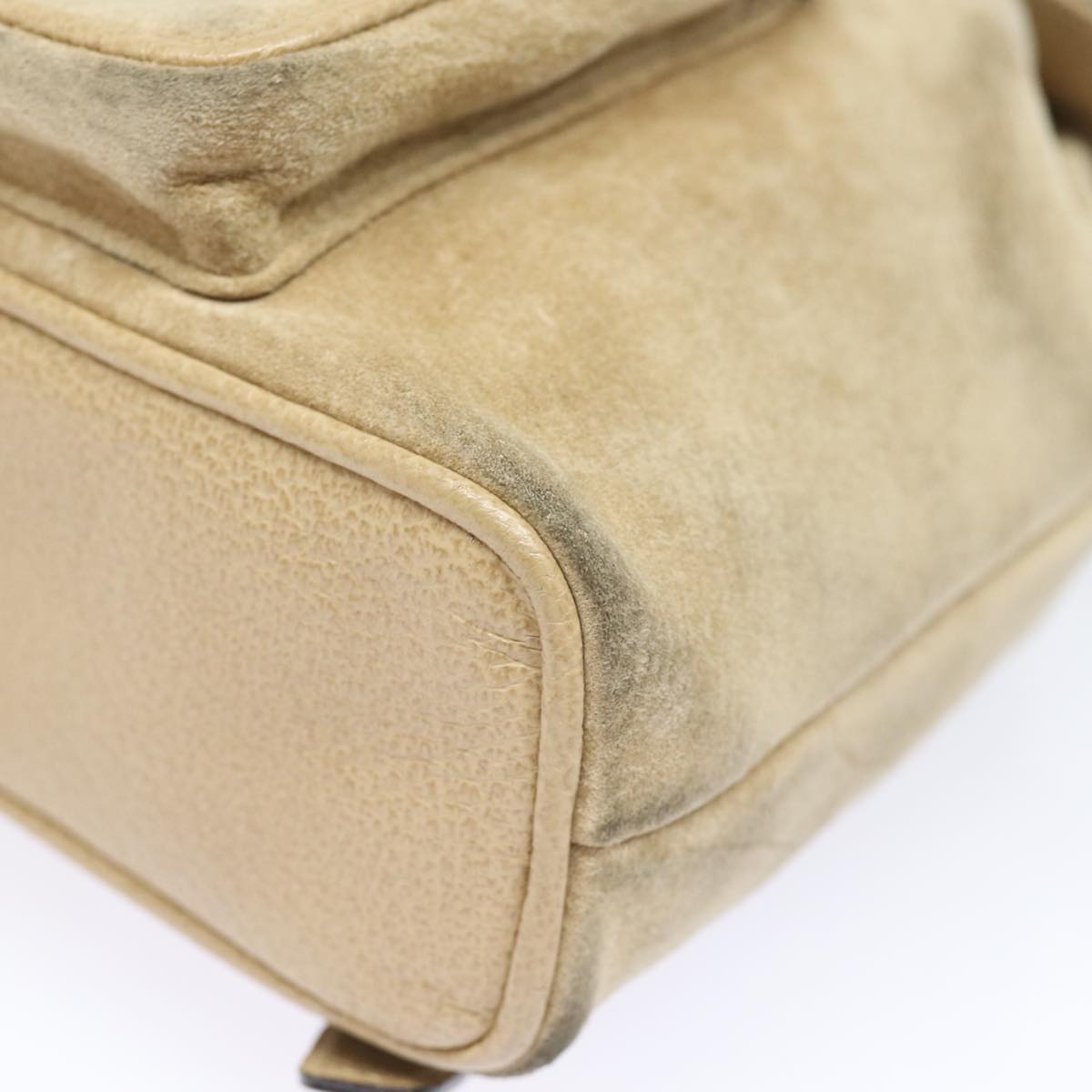 GUCCI Bamboo Backpack Suede Leather Beige 003 1705 0030 81152
