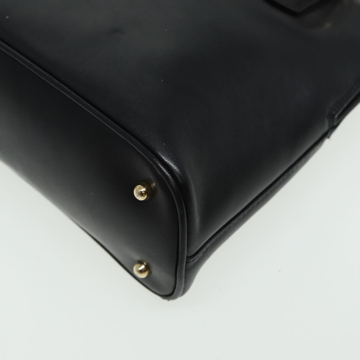 GUCCI Bamboo Hand Bag Leather 2way Black 000 2865 0290 81155