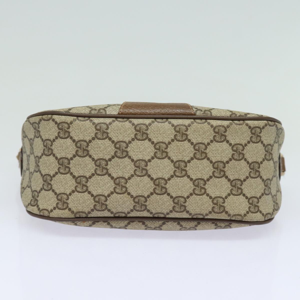 GUCCI GG Supreme Web Sherry Line Shoulder Bag PVC Beige 89 02 032 81158