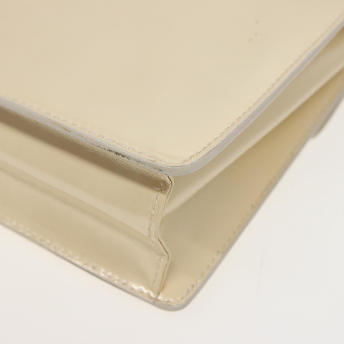 GUCCI Hand Bag Leather 2way Cream 81160