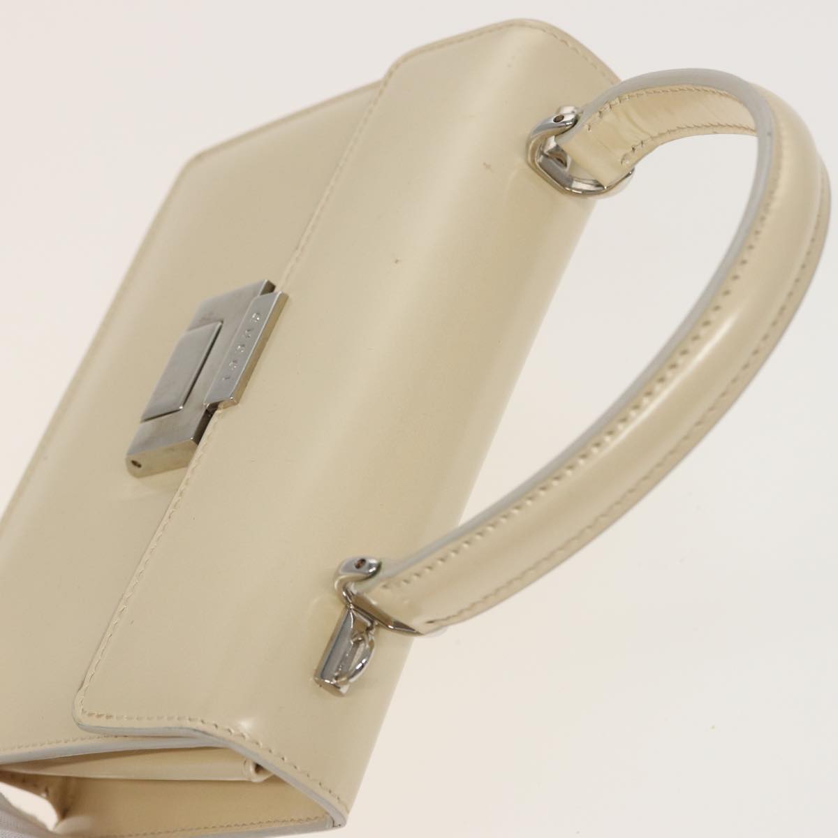 GUCCI Hand Bag Leather 2way Cream 81160