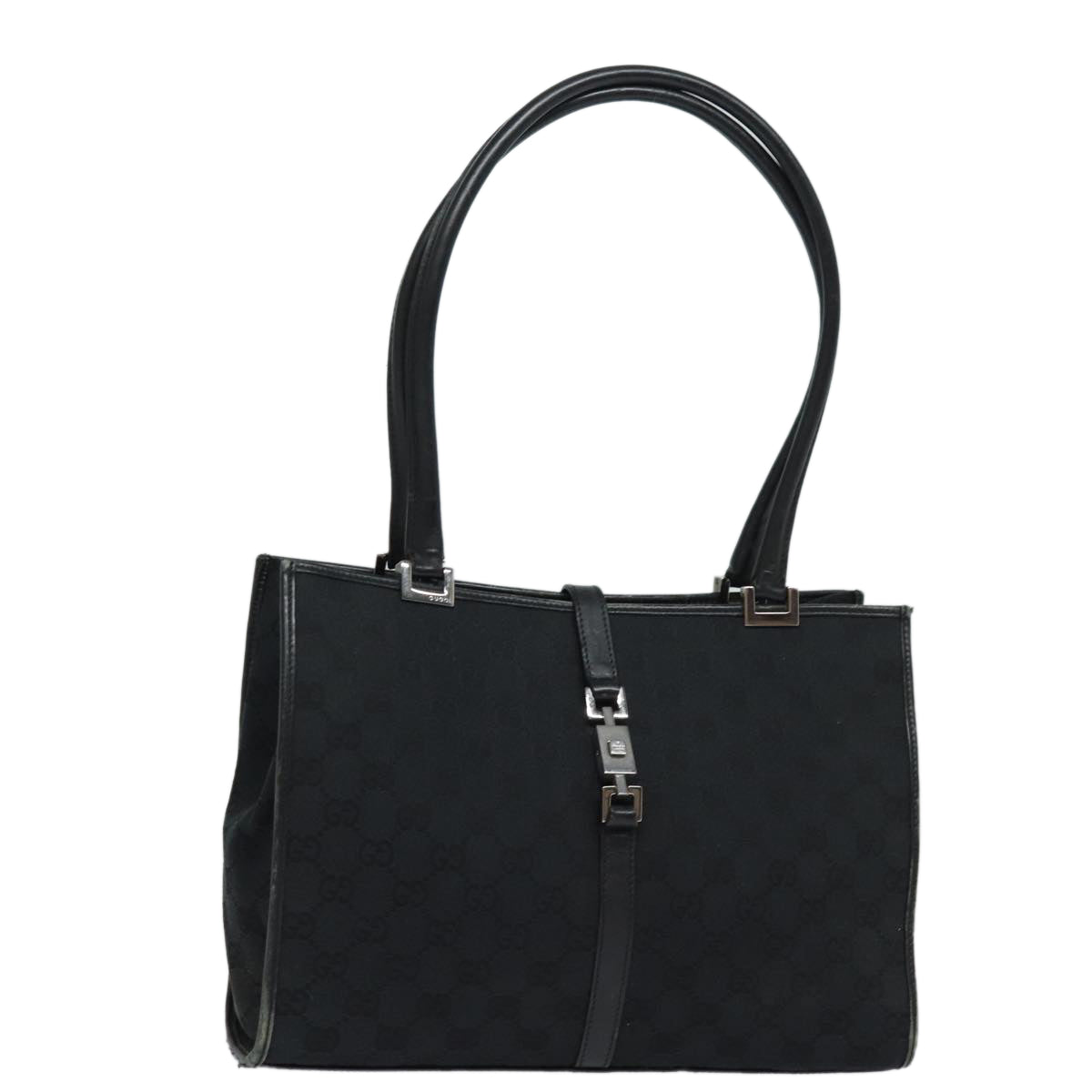 GUCCI Jackie GG Canvas Shoulder Bag Black 002 1073 81163
