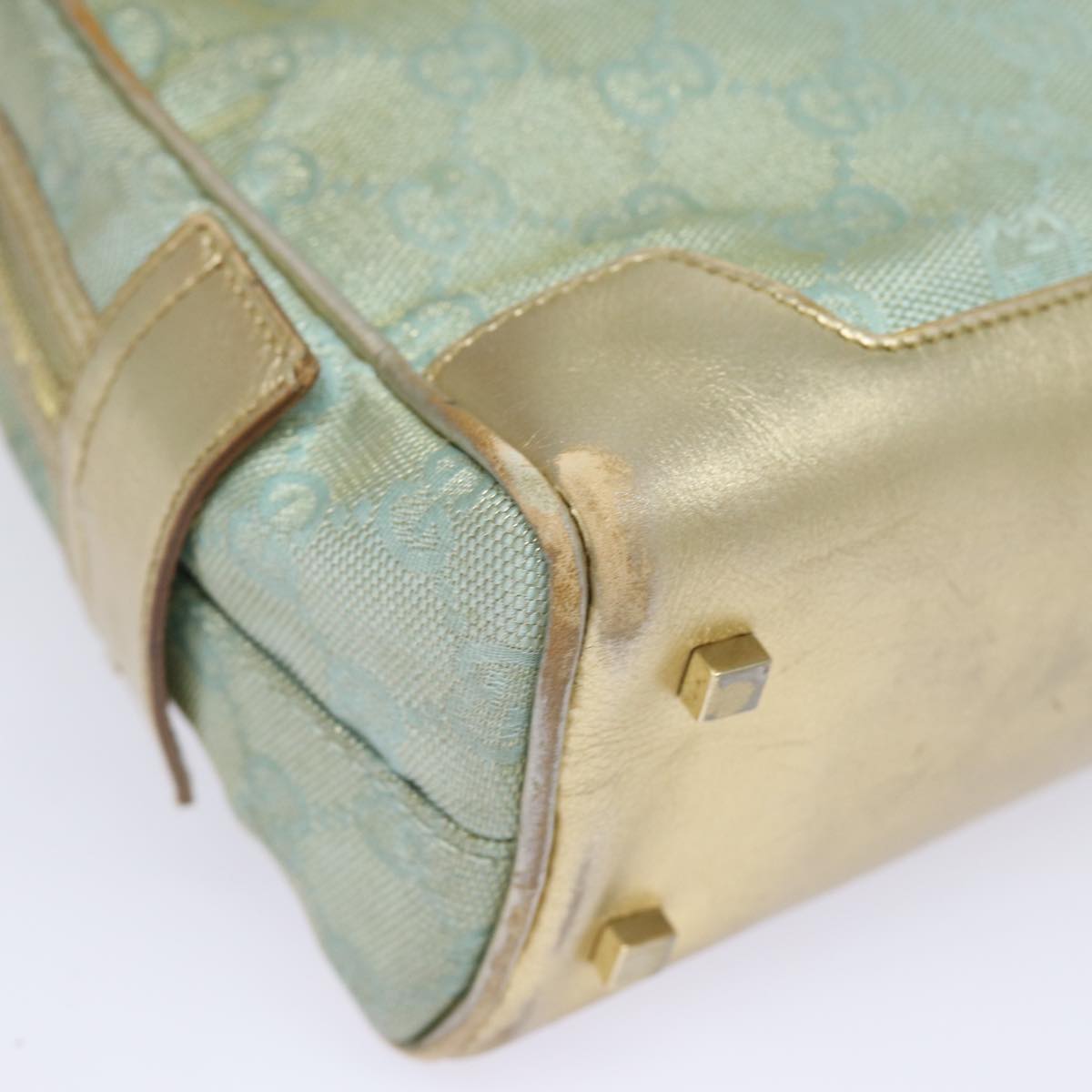 GUCCI GG Canvas Hand Bag Light Blue 000 0852 81164