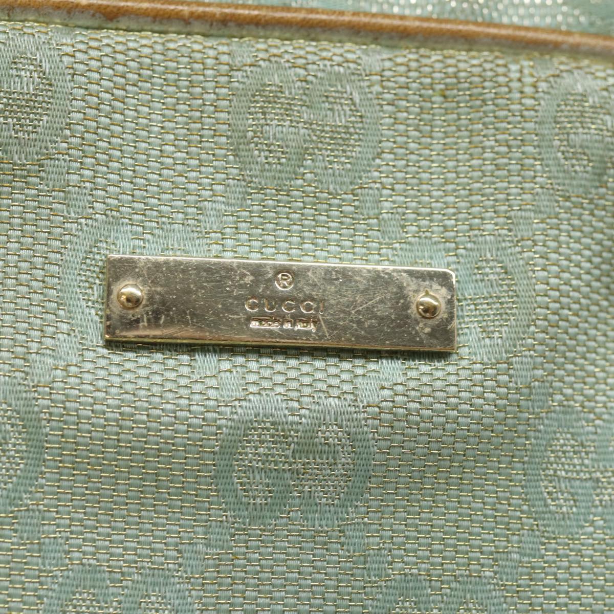 GUCCI GG Canvas Hand Bag Light Blue 000 0852 81164