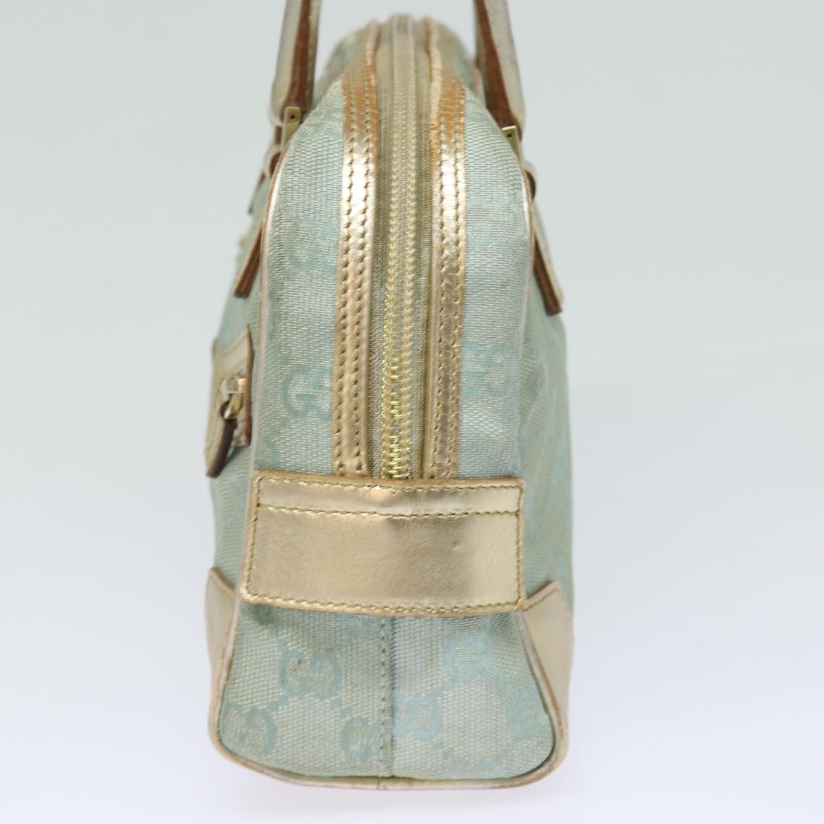 GUCCI GG Canvas Hand Bag Light Blue 000 0852 81164