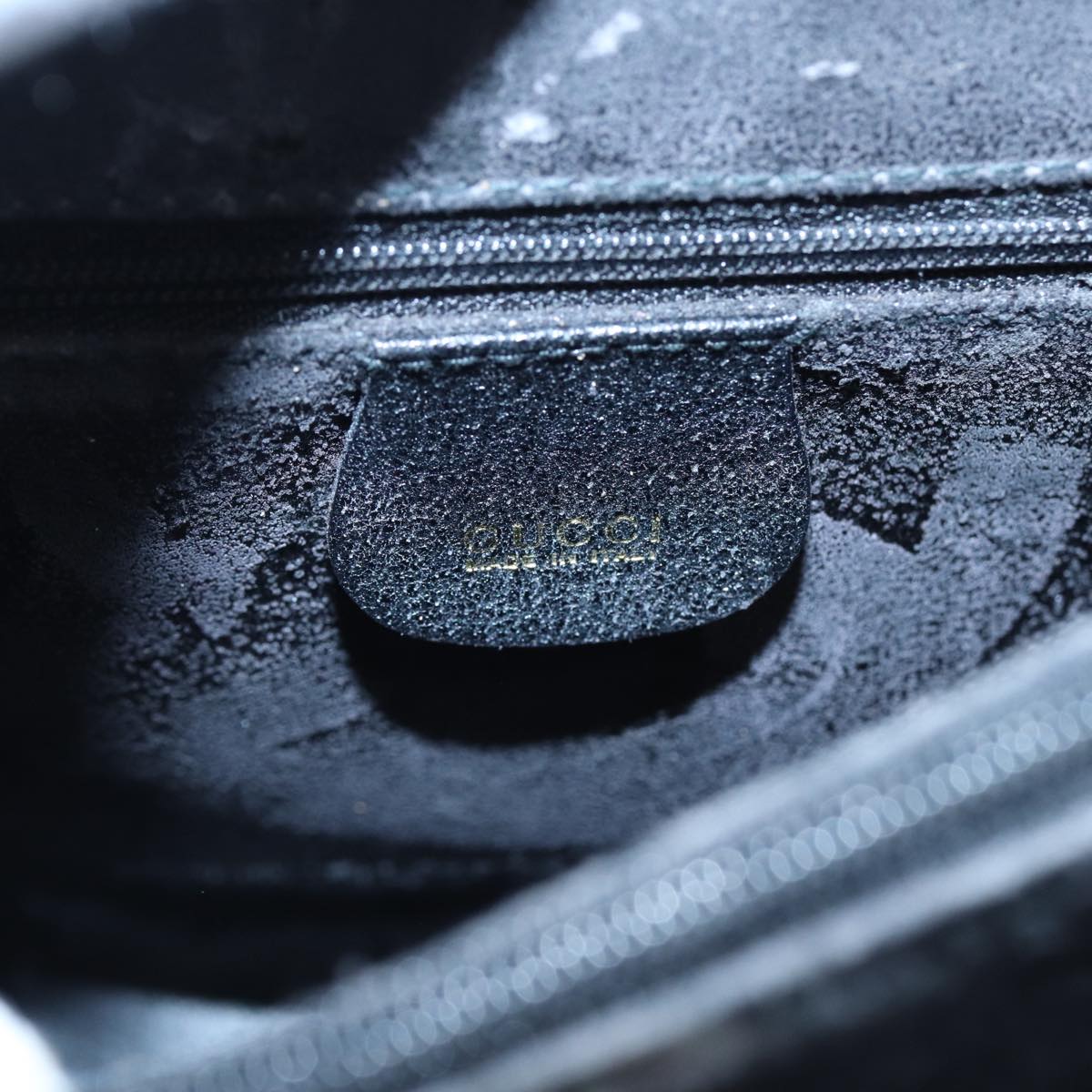 GUCCI Bamboo Hand Bag Suede Leather Black 002 2853 81197