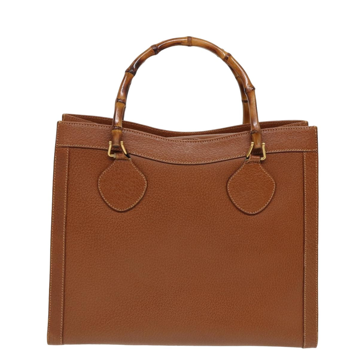 GUCCI Bamboo Hand Bag Leather Brown 002 1186 0260 81198