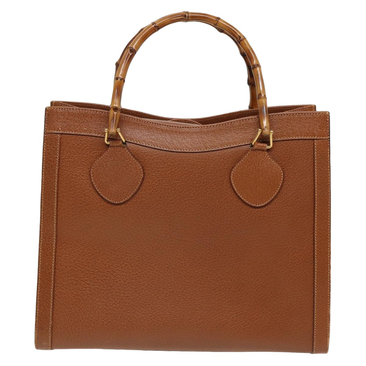 GUCCI Bamboo Hand Bag Leather Brown 002 1186 0260 81198