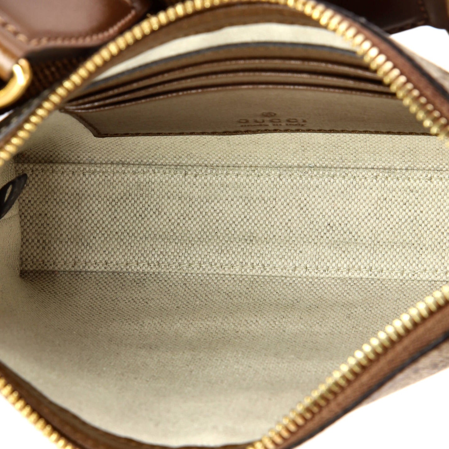 Interlocking G Patch Wristlet Messenger Bag GG Coated Canvas Mini
