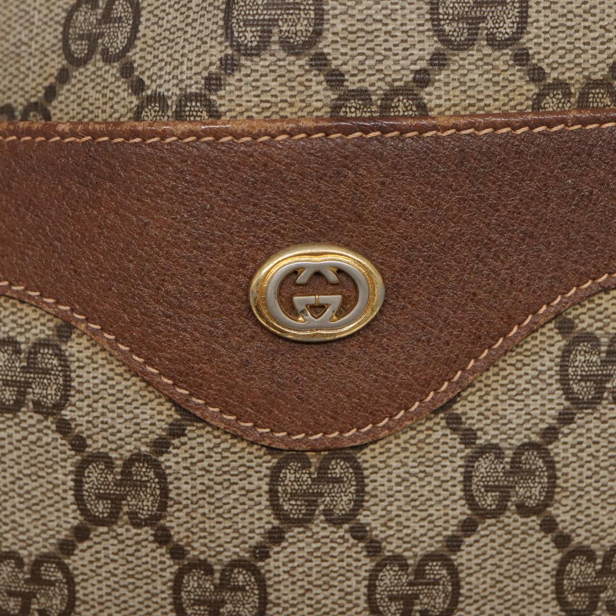 GUCCI GG Supreme Web Sherry Line Tote Bag PVC Leather Beige 89 02 003 81209