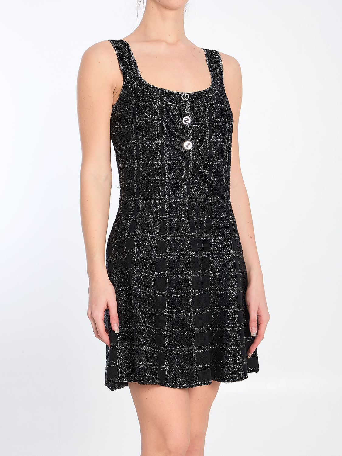 GUCCI Sleeveless Mini Dress with Flared Skirt