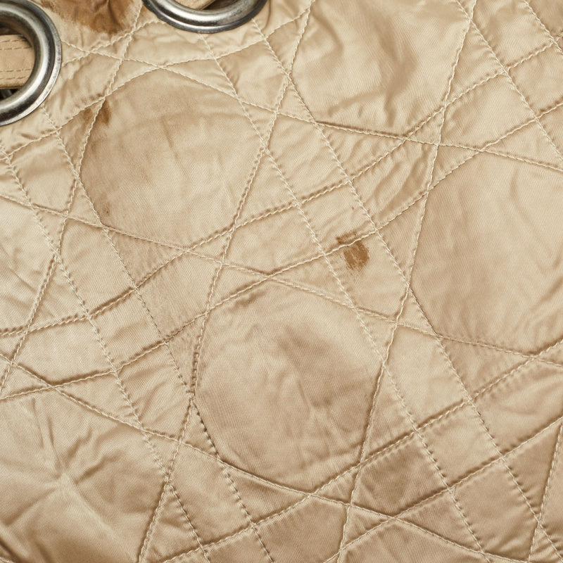 Dior  Cannage Nylon And Leather Drawstring Bag