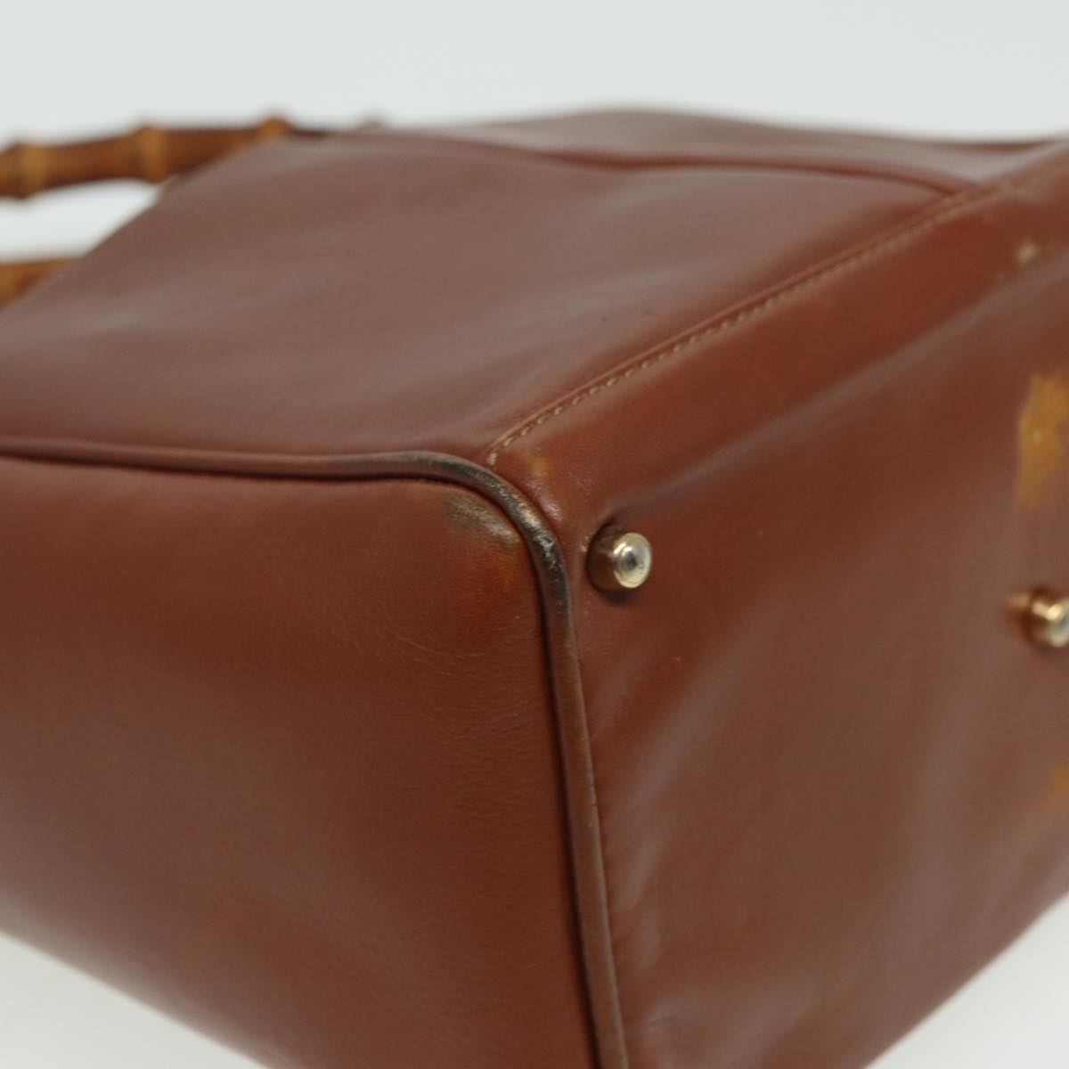 GUCCI Bamboo Hand Bag Leather Brown 000 122 0316 81328