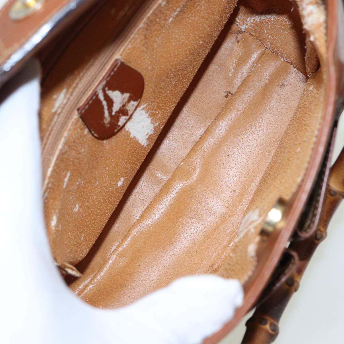 GUCCI Bamboo Hand Bag Leather Brown 000 122 0316 81328