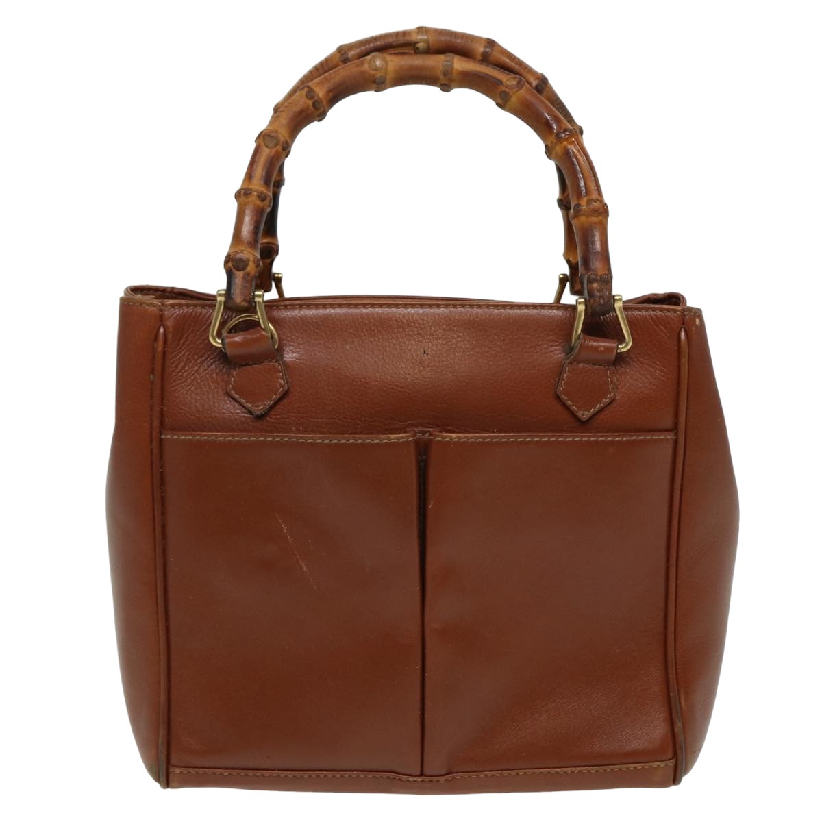 GUCCI Bamboo Hand Bag Leather Brown 000 122 0316 81328