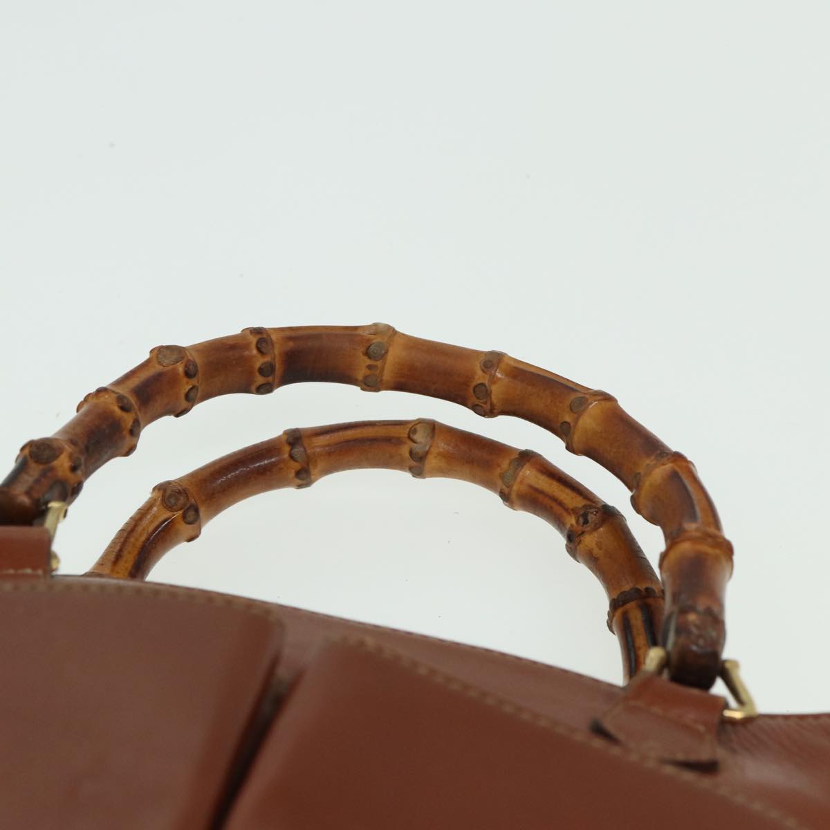GUCCI Bamboo Hand Bag Leather Brown 000 122 0316 81328