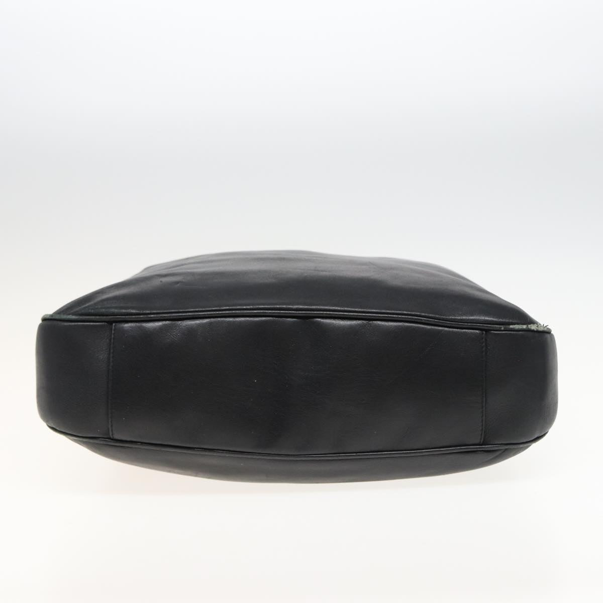 GUCCI Bamboo Hand Bag Leather 2way Black 001 1577 81330