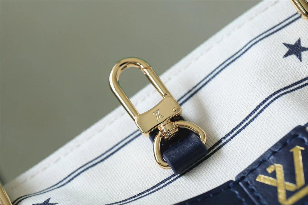 LV Onthego GM Monogram Giant And Raffia White/ Black For Women,  Shoulder And Crossbody Bags 41cm/16.1in LVÃ‚Â 