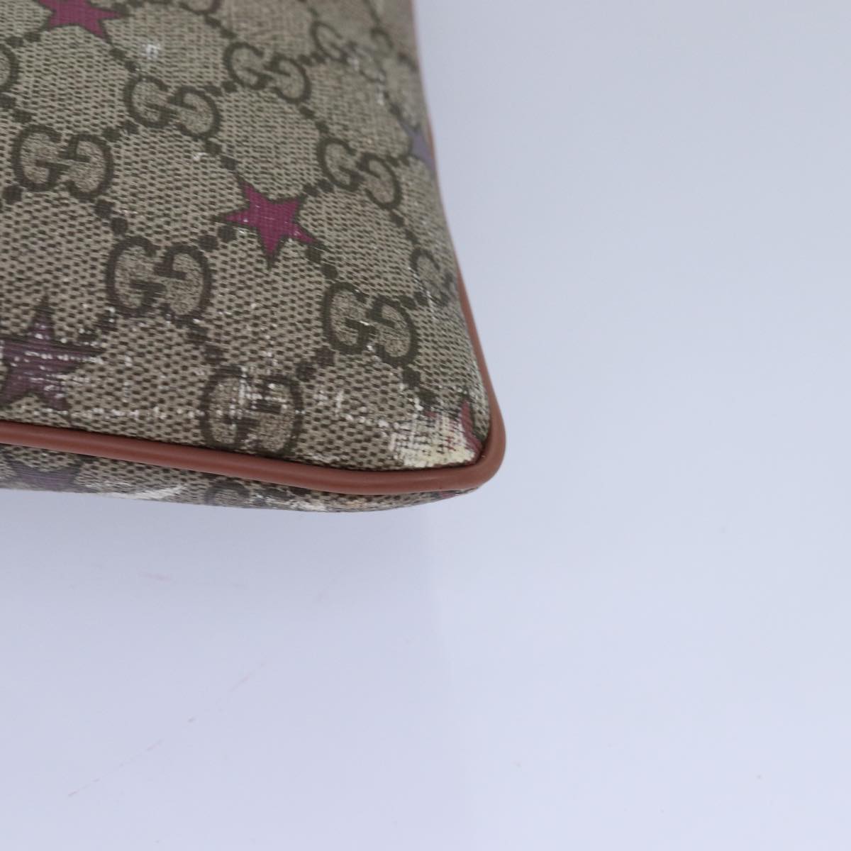 GUCCI GG Supreme Shoulder Bag PVC Leather Beige 295257 81454