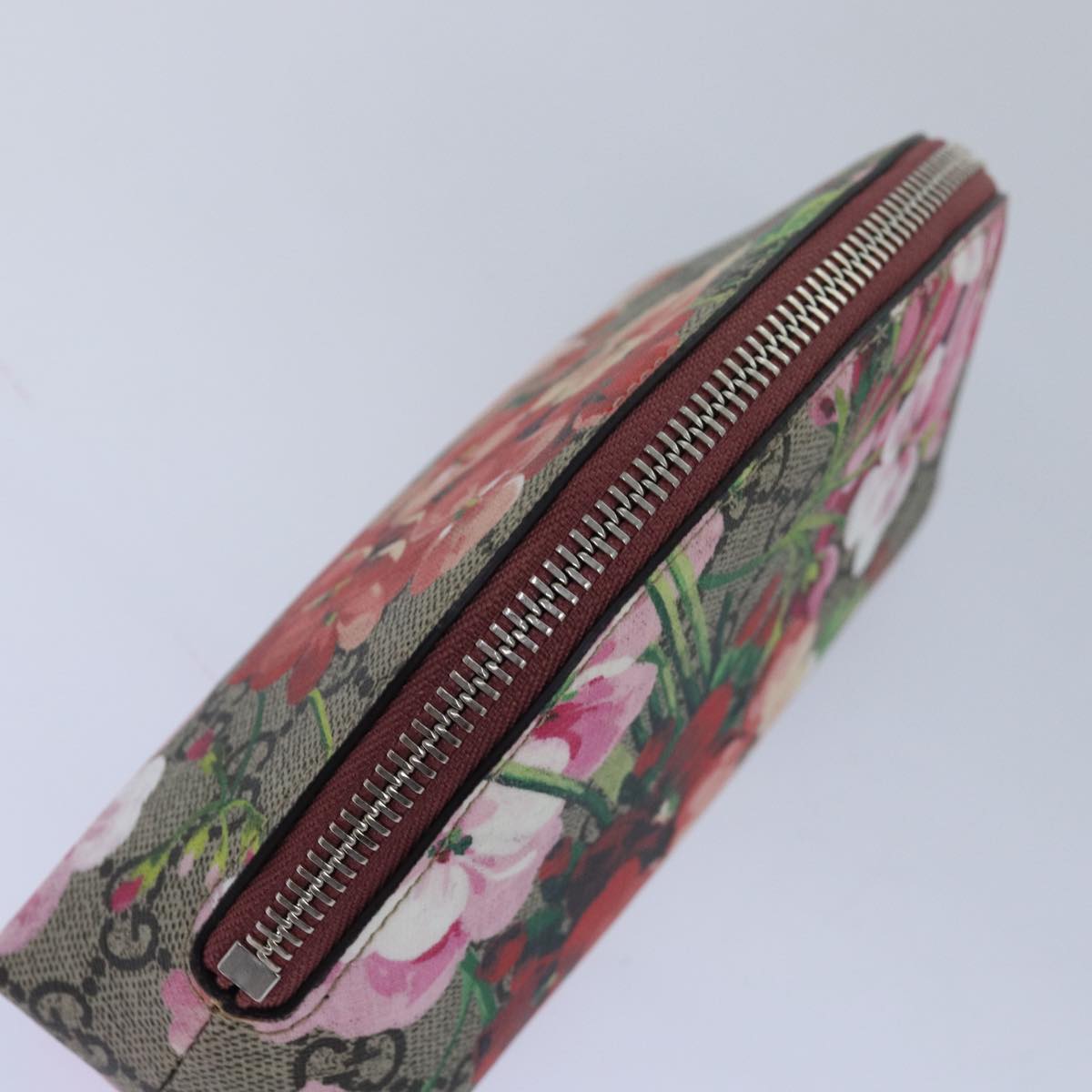 GUCCI GG Supreme Pouch PVC Leather Beige 431380 81502