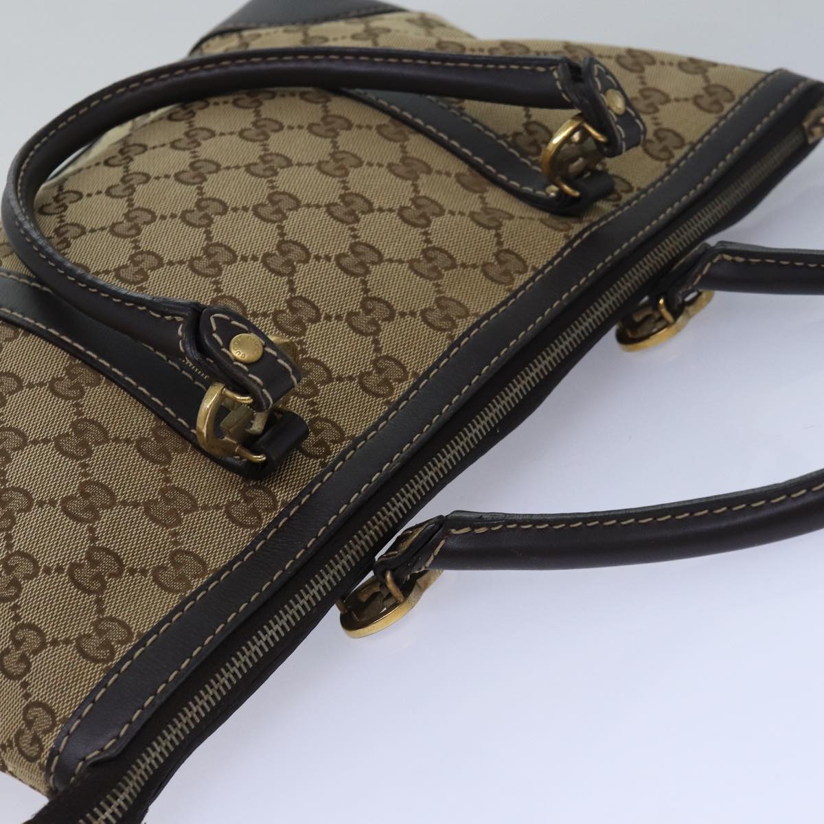 GUCCI GG Canvas Lovely Hand Bag Beige 257069 81622