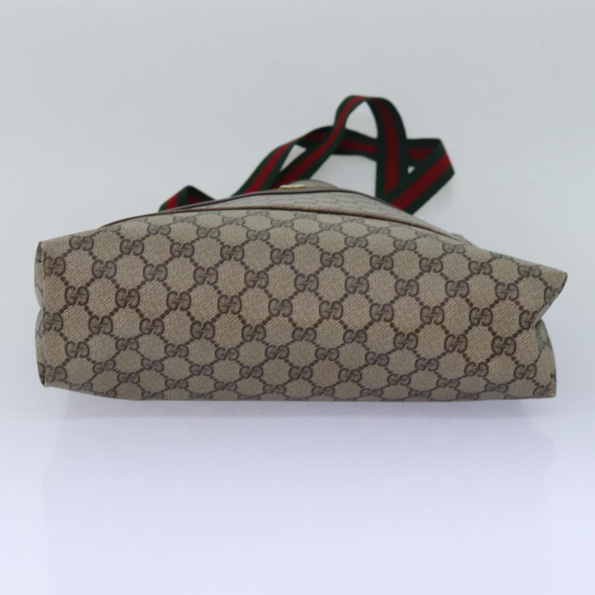 GUCCI GG Supreme Web Sherry Line Tote Bag PVC Leather Beige 39 02 003 81627