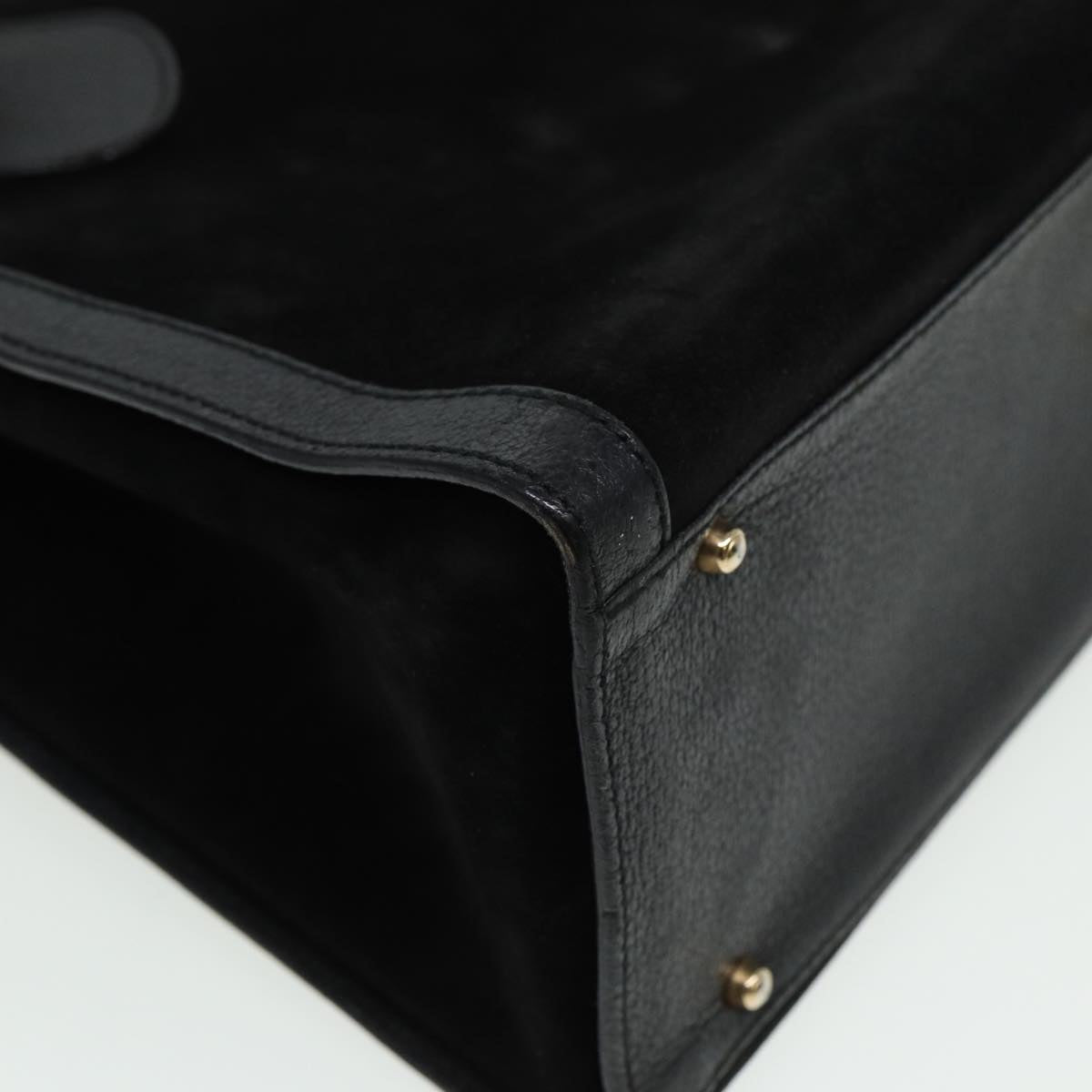 GUCCI Bamboo Hand Bag Leather Black 002 1095 0260 81629
