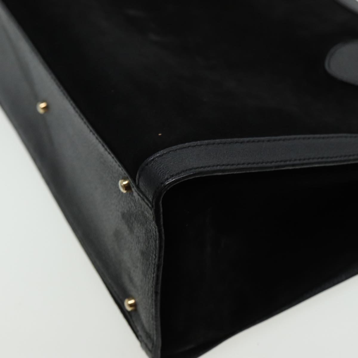 GUCCI Bamboo Hand Bag Leather Black 002 1095 0260 81629