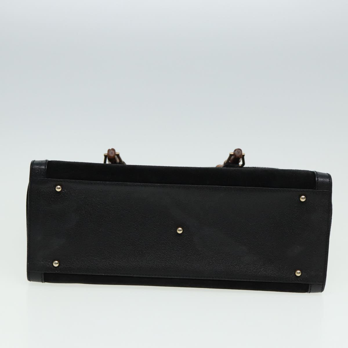 GUCCI Bamboo Hand Bag Leather Black 002 1095 0260 81629