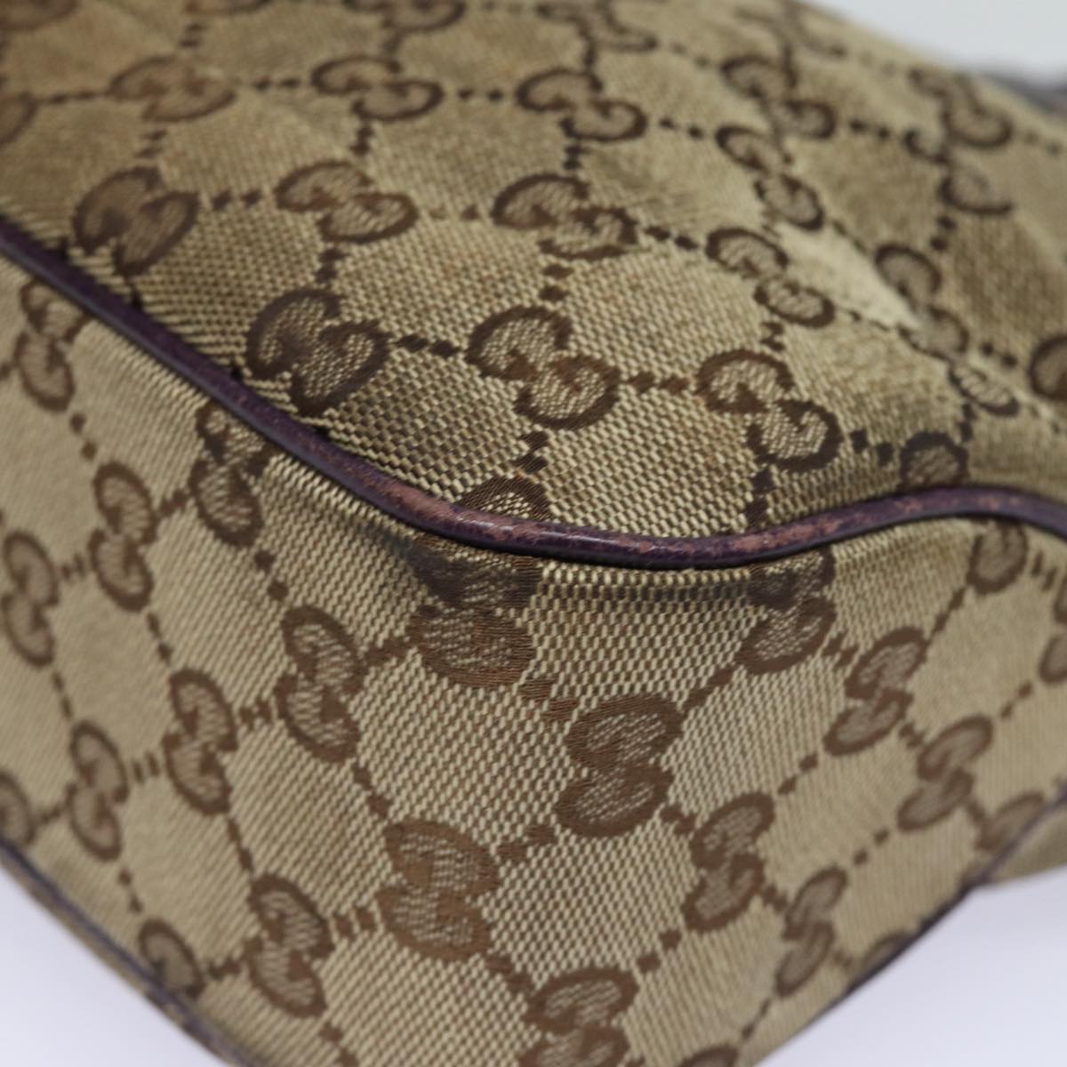 GUCCI New Jackie GG Canvas Hand Bag Beige 145817 81780