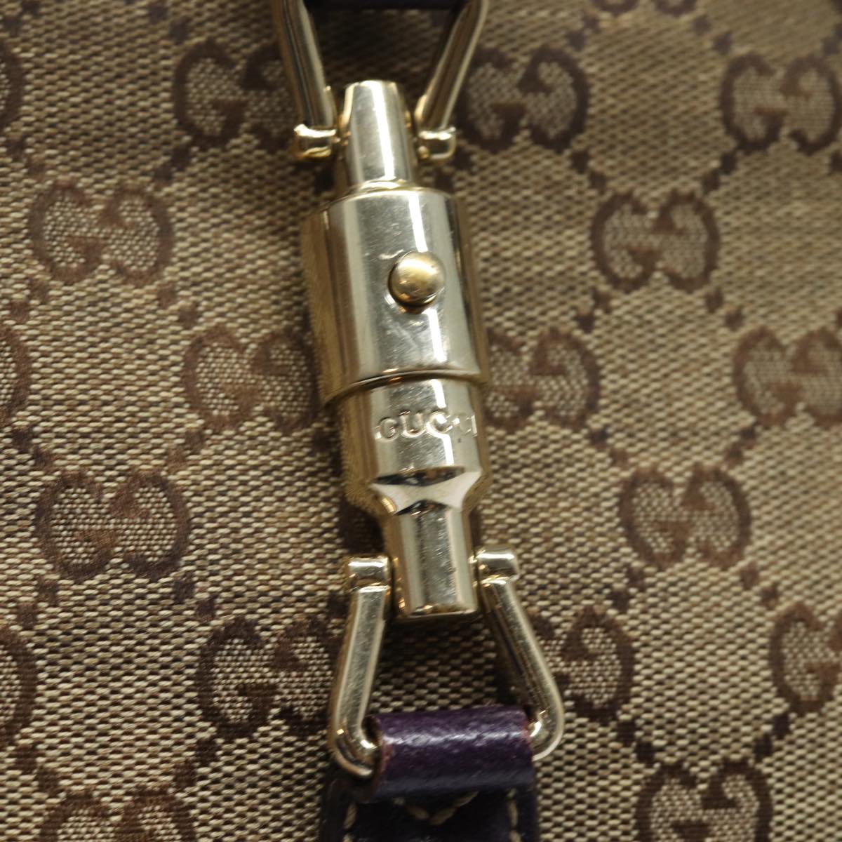 GUCCI New Jackie GG Canvas Hand Bag Beige 145817 81780