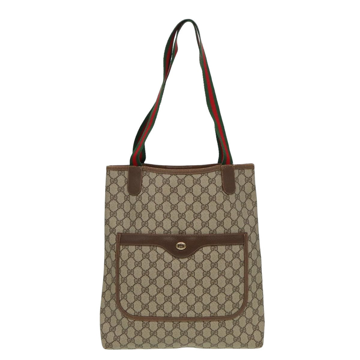 GUCCI GG Supreme Web Sherry Line Tote Bag Beige 40 02 003 81810