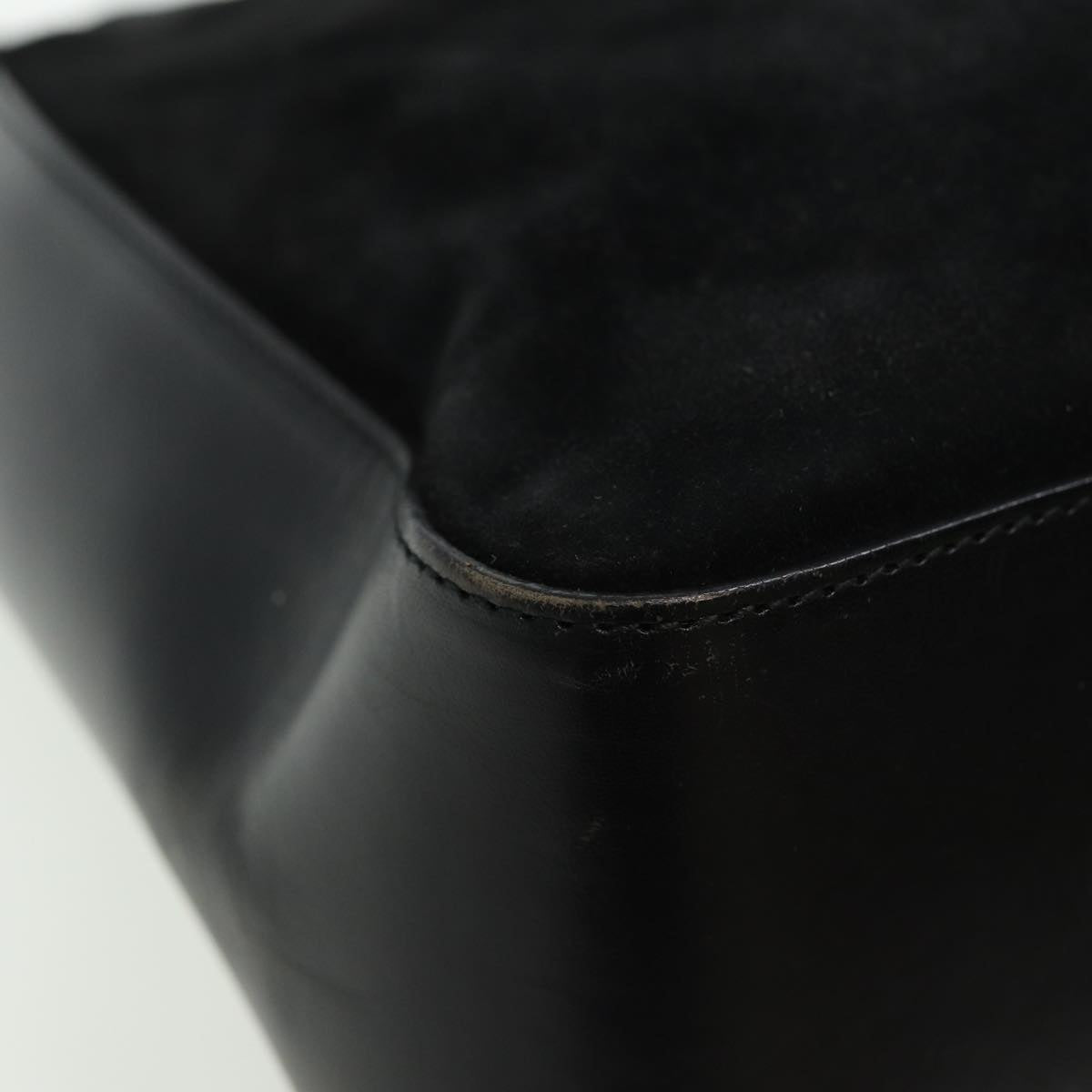 GUCCI Shoulder Bag Suede Black 001 3766 81827