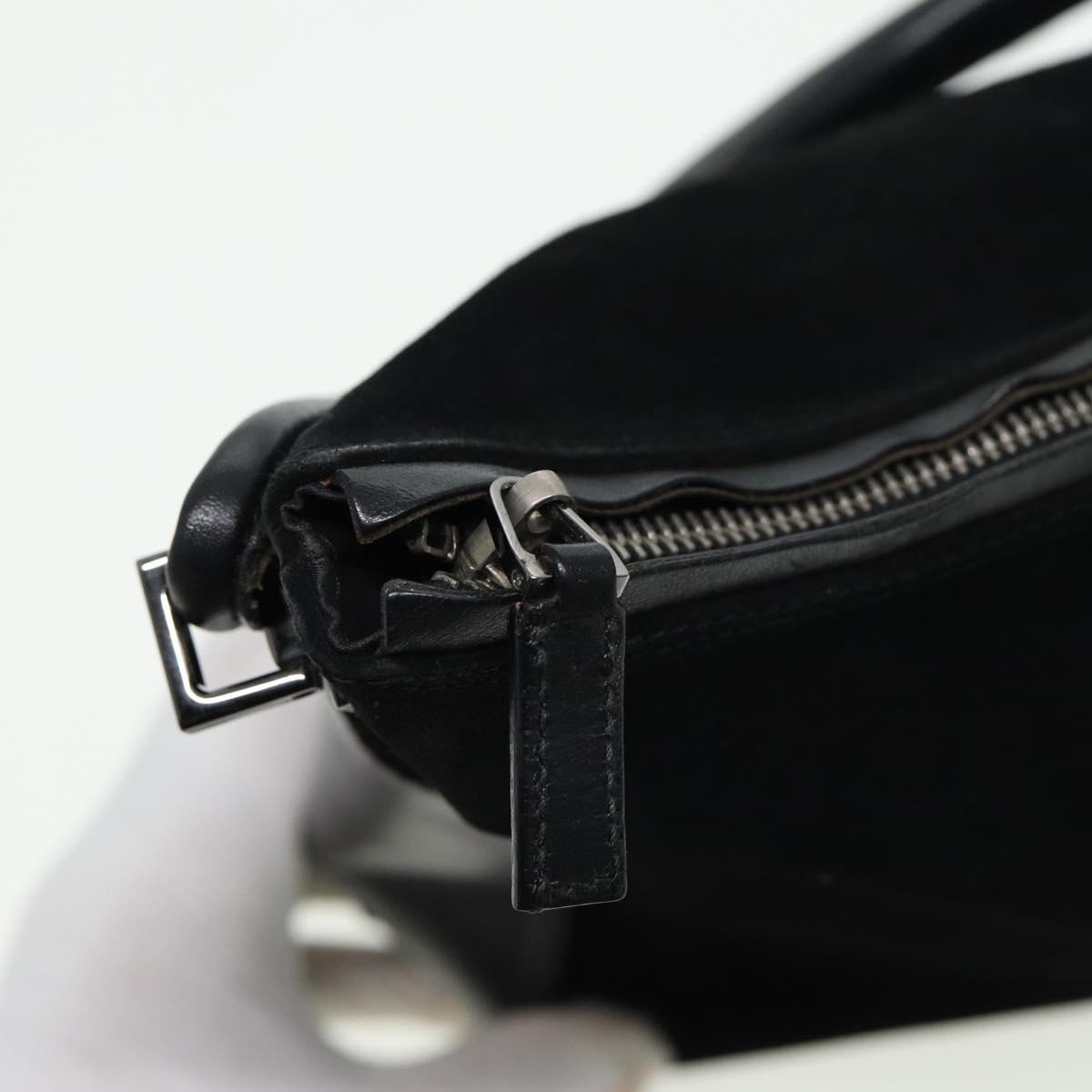 GUCCI Shoulder Bag Suede Black 001 3766 81827