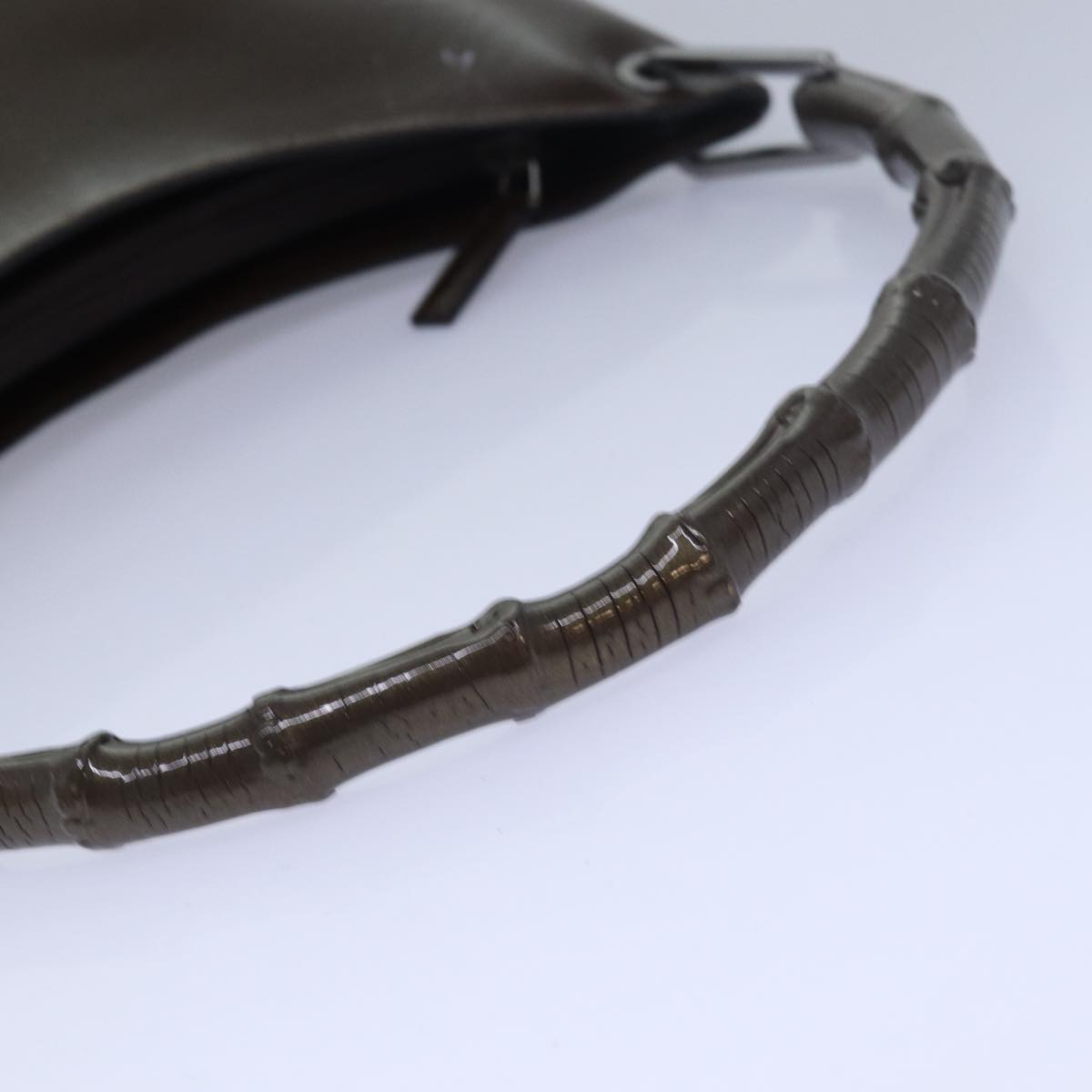 GUCCI Bamboo Shoulder Bag Enamel Brown 001 2122 3006 81842