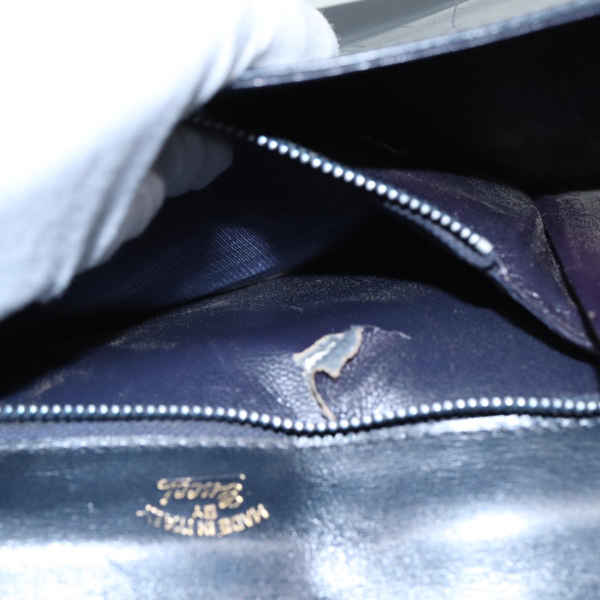 GUCCI Hand Bag Leather Black 81848