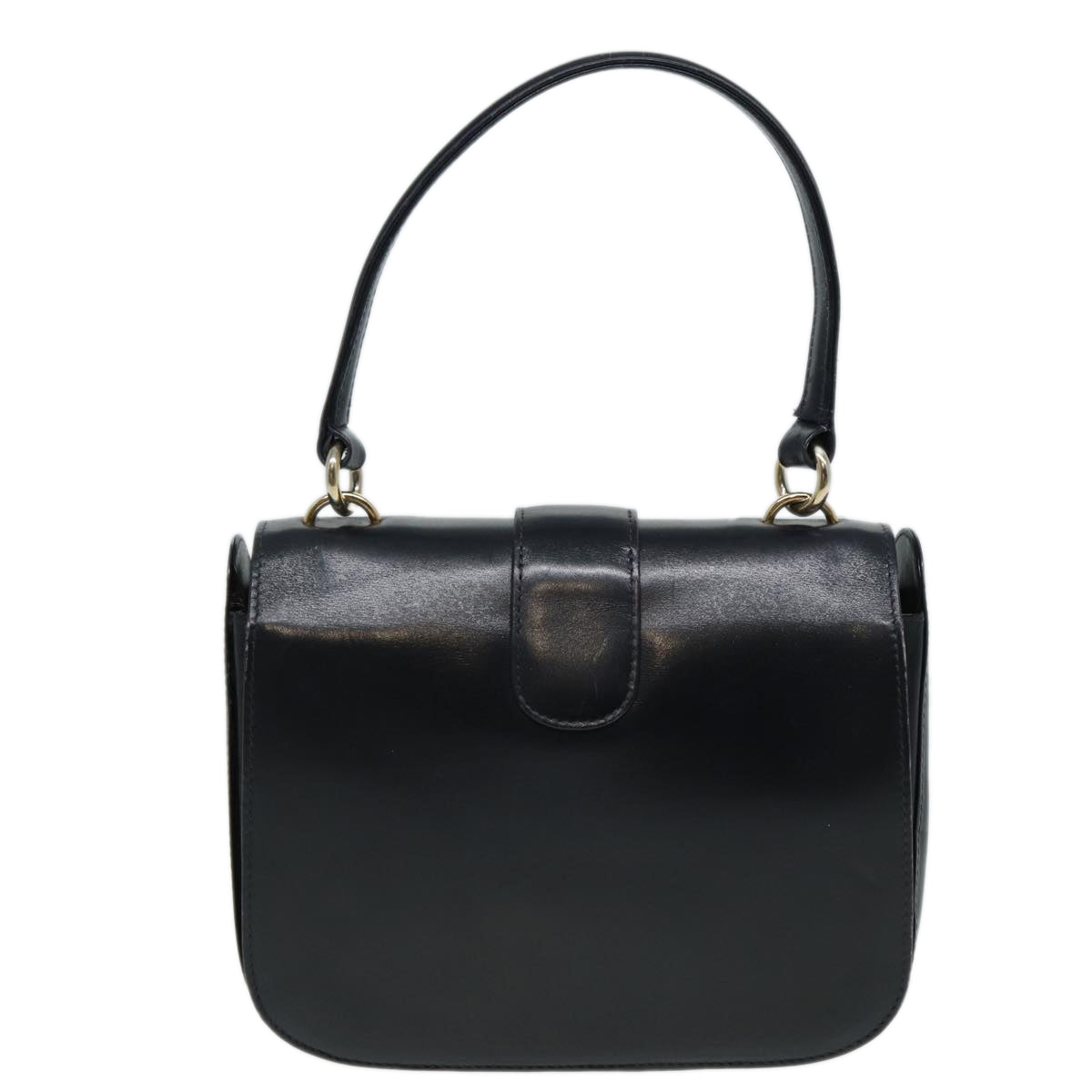 GUCCI Hand Bag Leather Black 81848